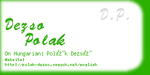 dezso polak business card